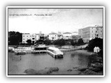 1922 - Il Miramare aperto nel 1912. Le ville ora numerose,  visibile 'Il castelletto'. Hanno alte recinzioni per contenere il terreno di riporto dei giardini