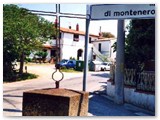 Il crocefisso in ferro che segna l'inizio del tracciato per il pellegrinaggio al Santuario di  Montenero