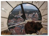  Panorama su Rosignanono M.mo dall'orologio sulla facciata del castello, qui con il disco centrale libero per consentire la vista  (Foto G.Zanoboni)