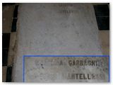 Sul pavimento: Cristina Garbagni vedova Berti Mantellassi deceduta a 77 anni (1841-1918)