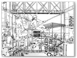 1997 - Simpatica vignetta di Andrea Pescia in occasione di una riduzione di personale sull'impianto Clorometani