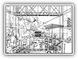1997 - Simpatica vignetta di Andrea Pescia in occasione di una riduzione di personale sull'impianto Clorometani.