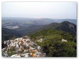 Dai 468 m. del Romitorio vista sulla cava e sul percorso del treno fino a S. Vincenzo