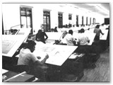 1978 - La sala dell'Ufficio Disegni in Direzione prima dell'avvento dei computer