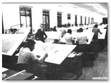 1978 - La sala dell'Ufficio Disegni in Direzione prima dell'avvento del computer