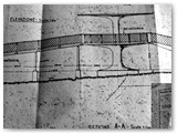 1937 - Progetto iniziale del fungo per i nuovi bagni. Una mareggiata demol lo scivolo-scaletta a sx (i resti sono ancora visibili in mare). Non fu pi ricostruito.