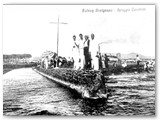 1928 - Punta Lillatro con il fosso di presa acqua. I nuovi bagni sono a destra