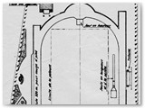 Planimetria del campo di atletica e Casa del Balilla