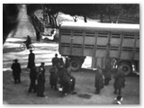 1953 - La 'Celere' in piazza della Repubblica durante le manifestazioni di protesta contro la nuova legge elettorale.
