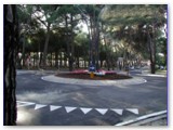 La pineta di via Forli, uno dei polmoni verdi della citt-giardino ed area di rispetto intorno allo stabilimento