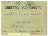 La copertina del libretto colonico