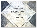 Il pavimento rifatto nel 1916 donato da Eugenio Caputi