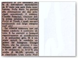 Ritaglio di quotidiano del giorno dopo