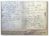 Lettera di Carducci a Martelli con il testo della lapide al monumento di Garibaldi a Vada.