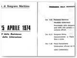 25 aprile 1974 - Programma