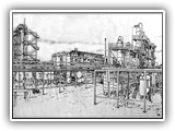 1986 - Disegno a china dell'impianto Elettrolisi eseguito dal Capo Turno Gino Barsotti.